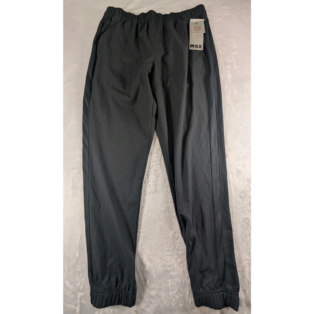 MSX by Michael Strahan Mens Joggers Size Medium Black Stretch Athletic Pants NWT